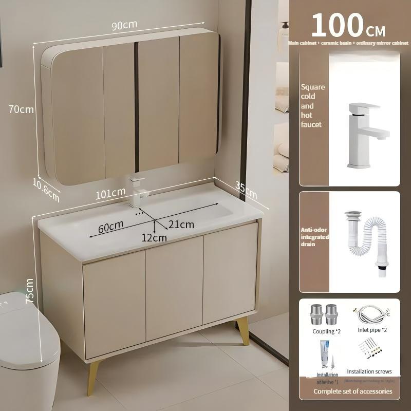 100 includes standard mirror cabinet
