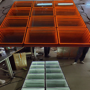 RGB 3D эффект СВЕТОДИОДНЫЙ танцпол панель освещенное закаленное стекло магнитное бесконечное зеркало для свадебной вечеринки сценические коврики DMX режим управления - Product Image 4