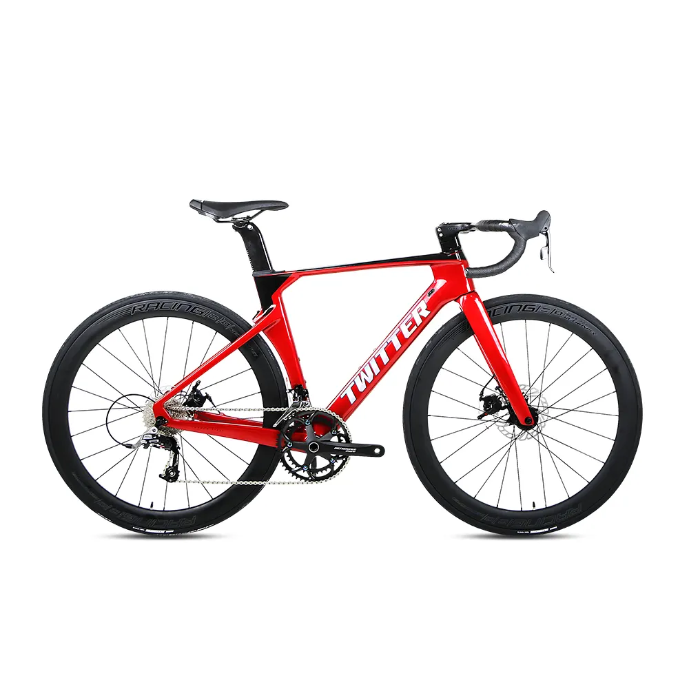 트위터 탄소 섬유 도로 자전거 R5 SRAM RIVAL 22 속도 디스크 브레이크 도로 자전거 와 700 * 25C 타이어 판매