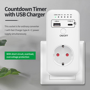 Neuzugang intelligenter Timer Steckdose Digitaler Timer-Schalter EU Stecker Zeitpunktregler Timer mit USB-Ladegerät - Product Image 3