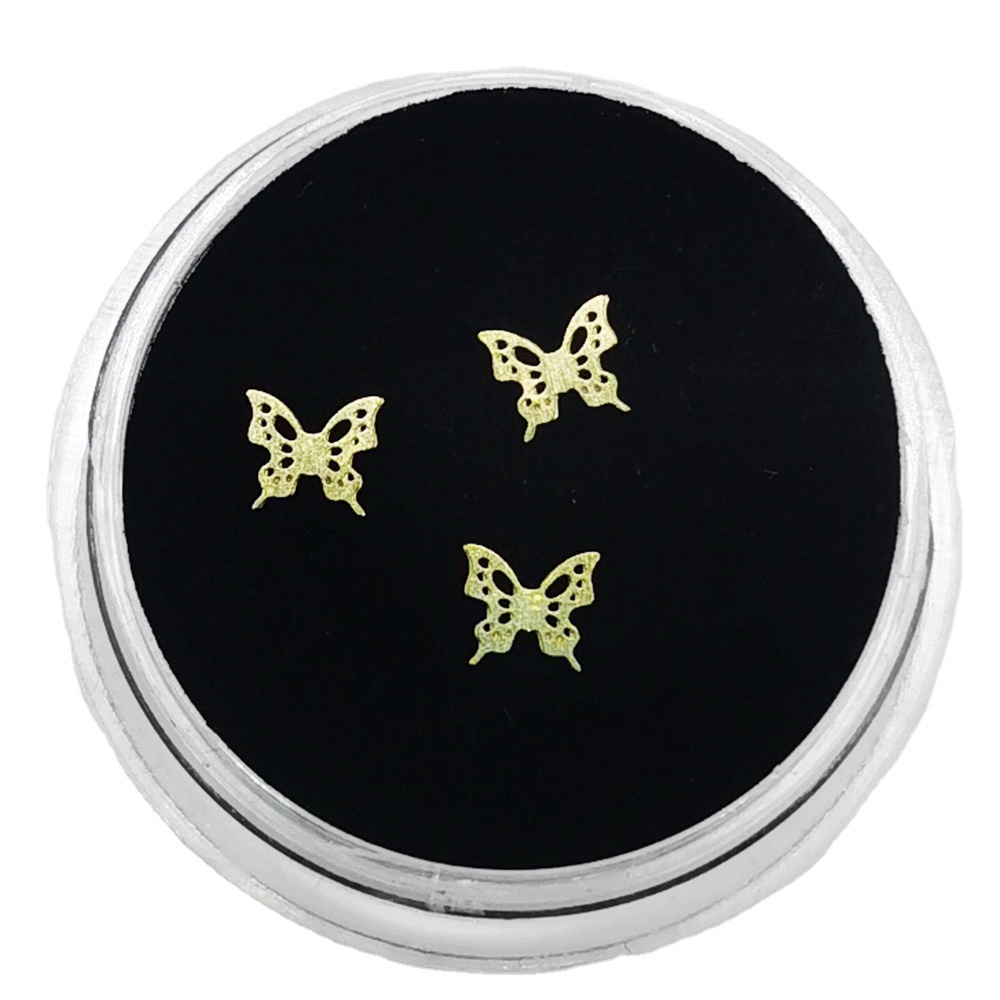 Butterfly tooth gems gold color