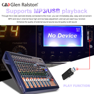 Professional 4016PV 16 Channel Powered <strong>Mixer</strong> with Built-in Amplifier, High-Quality Audio Mixing for Live Sound - Product Image 6