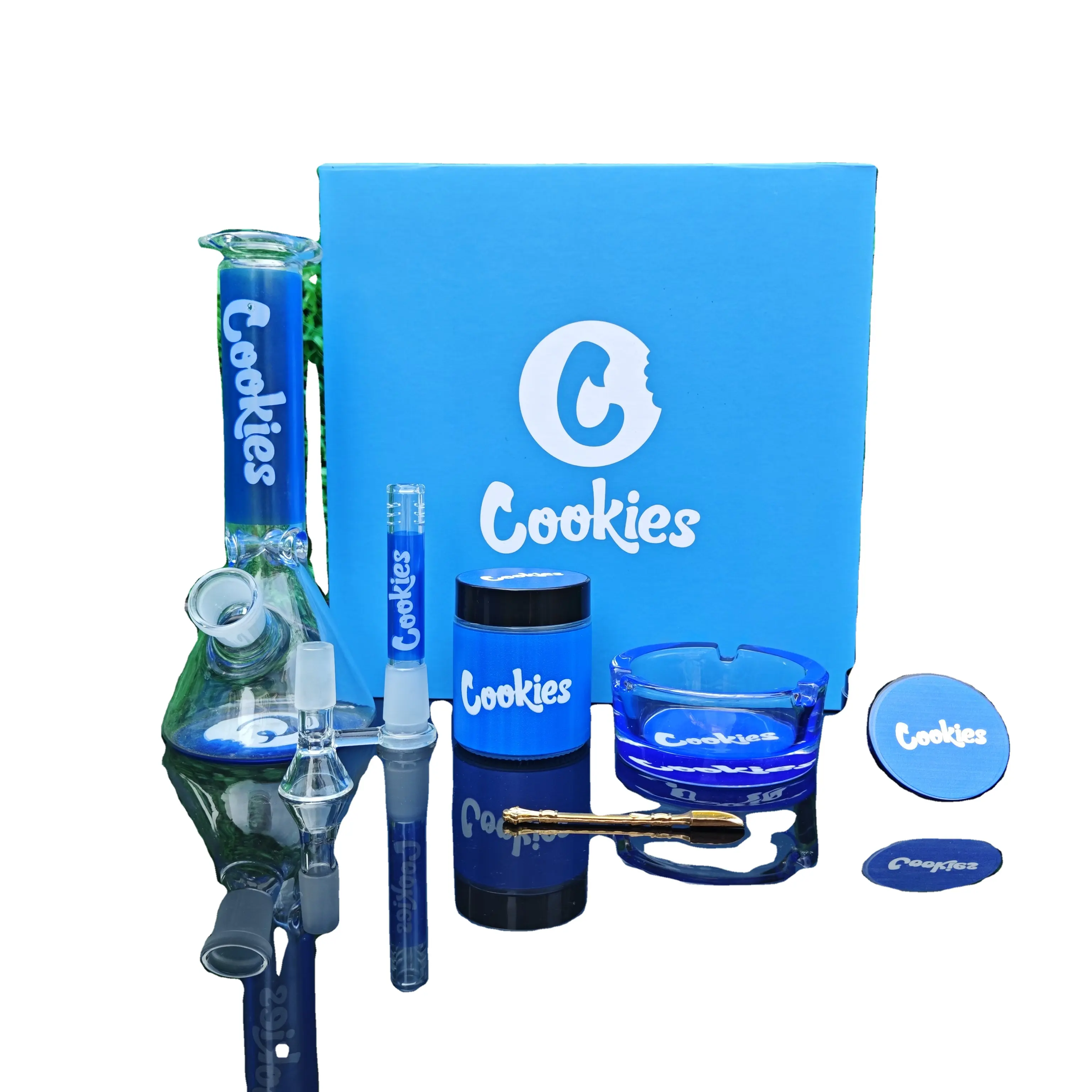 Auf Lager elegante Glas-Keks für Spiegeltekniken Geschenkbox in Form von Zubehör Set Shisha wasserpfeife