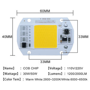 <strong>DIY</strong> <strong>Led</strong> Optical Lens Cob 100w 50W Driverless AC COB <strong>Led</strong> Lens with Reflector and Silicone Ring - Product Image 6