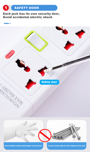 Weißer 5-Bit-Bandschalter Steckdosen leiste Steckdose 3M LANG für das Home Office Werkseitige Steckdose für SDK-Netzwerk verwenden - Product Image 3