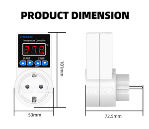 插座恒温器数字温度控制器插座110V 220V NTC传感器探头加热冷却欧盟美国英国插头 - Product Image 6