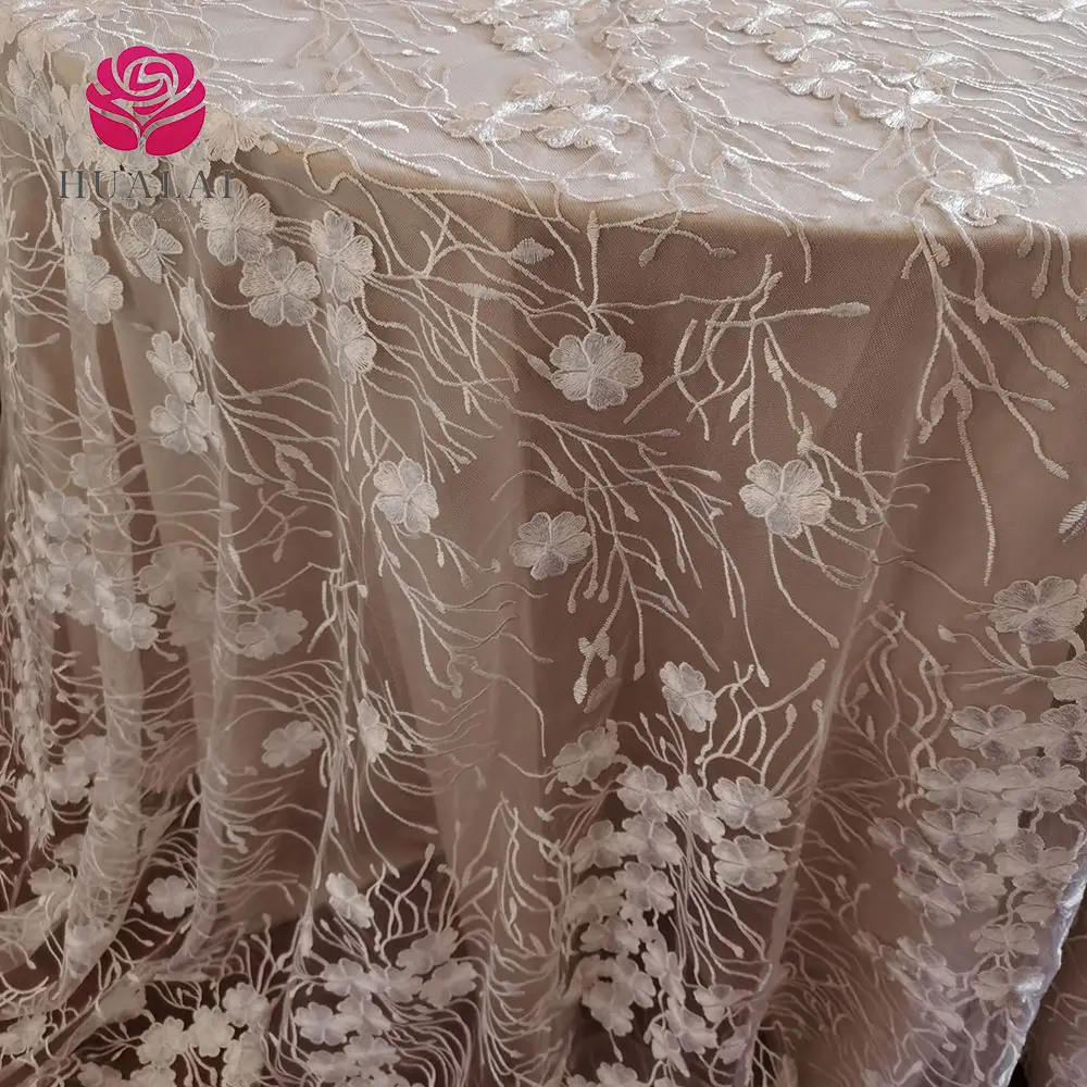 eleganter champagner beige tischleinen tuch individuelle 120 zoll rund spitzen material stoff tischdecken für hochzeit