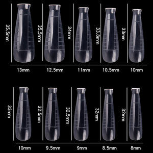 100 adet yeni tasarım çift formları tırnak sistemi tam kapak hızlı bina jel kalıp ipuçları tırnak uzatma formları üst formları çivi ipuçları - Product Image 2