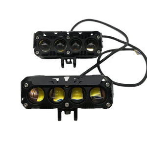 オートバイおよび電気自動車用小型12V防水LEDスポットライト4つの目レンズおよび4つのLEDが付いている新しいキャノン2色ランプ - Product Image 5