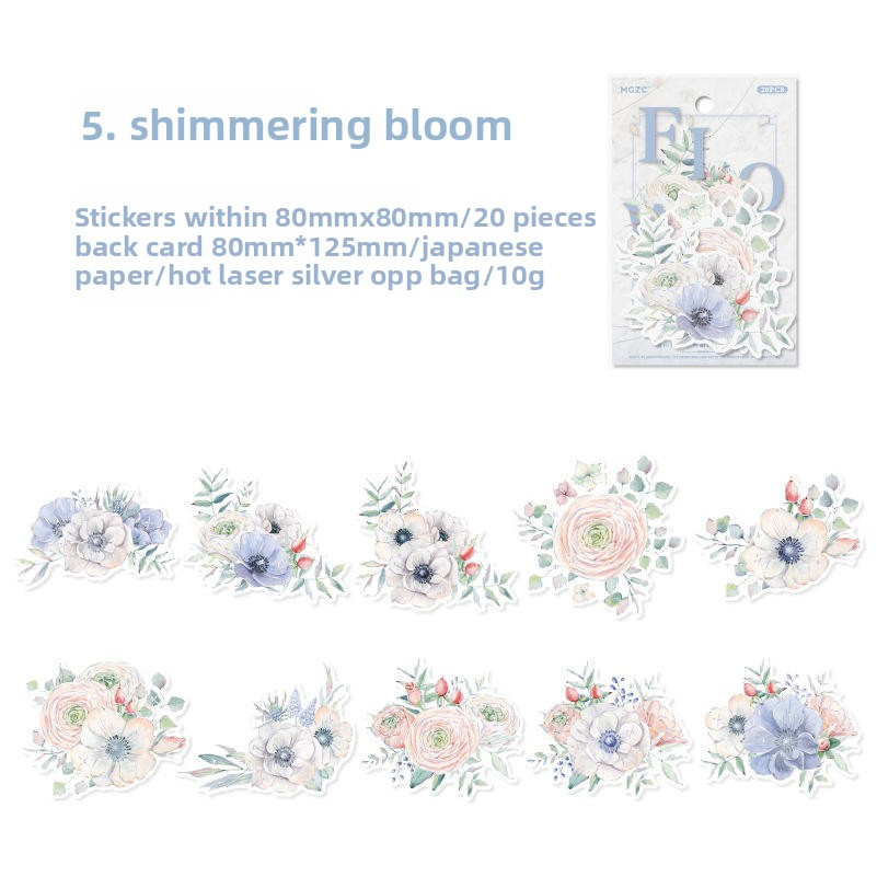 E Shimmer Flower Time-bianco