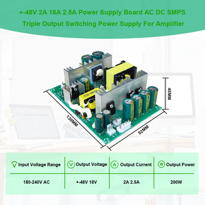 Salida triple +-48V 2A 18A 2.5A 200W Módulo de fuente de alimentación conmutada para amplificadores Altavoces - Product Image 3