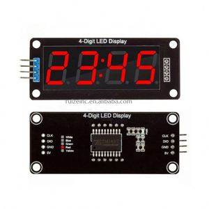 LED a 4 cifre Display da 0.56 "tubo decimale 7 segmenti TM1637 orologio a doppio punto modulo Display bianco da 0.56 pollici - Product Image 5