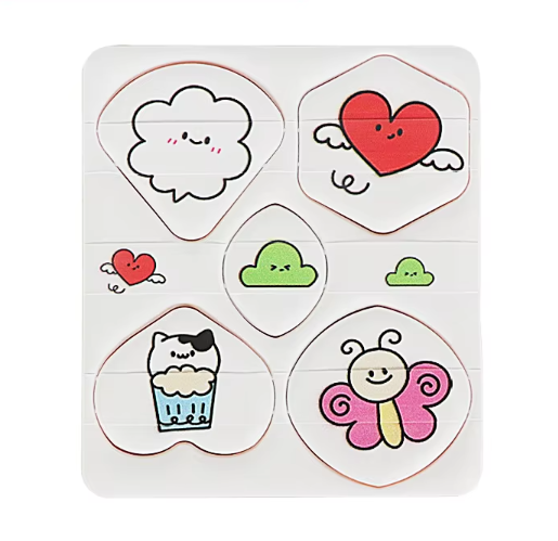 Conjunto de cinco piezas "Gatito Nube Blanca"