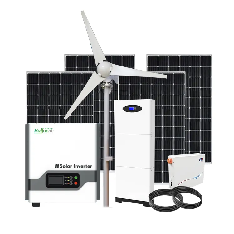 Système hybride éolien et solaire domestique personnalisé 2kw 5kw 10kw 20kw système éolien hors réseau