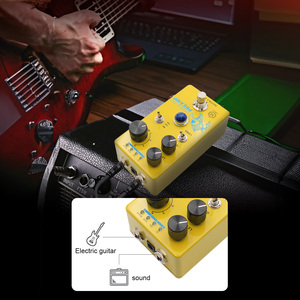 Moskyaudio แป้นเหยียบเอฟเฟกต์กีตาร์, เอฟเฟคกีต้าร์โอเวอร์ไดร์ฟเปิด/ปรีแอมป์สวิตช์โหมด4โหมดการควบคุมระดับ/เพิ่มระดับ - Product Image 6