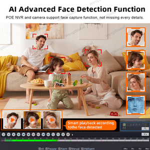 HongGlobal 8MP POE ağ Video kaydedici 16 kanal NVR CCTV ev kamerası 4K Set IP kiti kablosuz etüt güvenlik kamera sistemi - Product Image 5