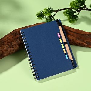 Bloc de notas A5 nuevo con combinación de bobina de bolígrafo, cuaderno de papel Kraft, cuaderno escolar personalizado - Product Image 5