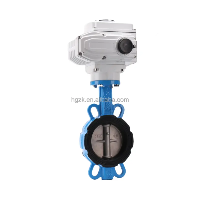 Electric Actuated Butterfly Valve Wafer Type Motor Electric Actuator Butterfly Valve Motorized Flow Control Valve for Water