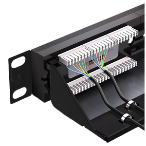 Venta caliente 24-Port CAT5e Network Distribution Frame 1U Rack Cabinet con panel de conexión de grado de Ingeniería - Product Image 2