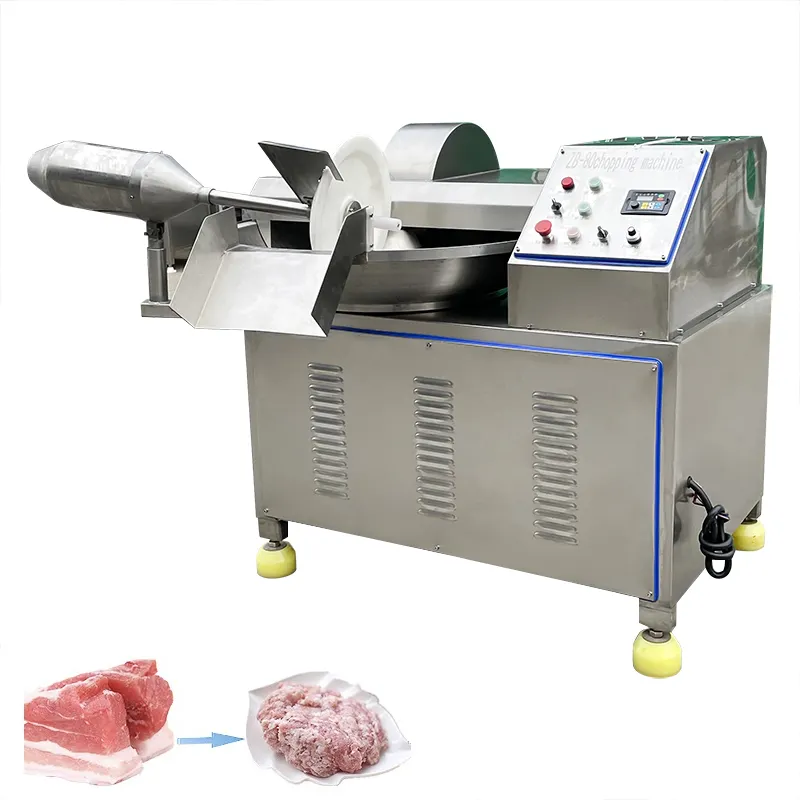 XINLONGJIA Cortador automático comercial de tigela de carne picador de carne máquina de cortar carne máquina de salsicha tigela cortador