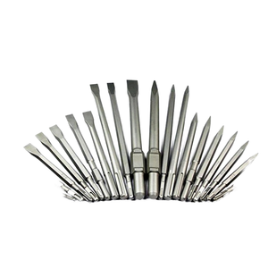 Pahat batu pahat datar ujung elektrik, diperpanjang empat lubang 40CR pegangan baja persegi/bulat pisau datar & ujung runcing penggunaan batu - Product Image 1