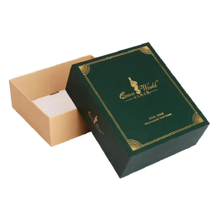 Free design rígido papelão deslizante caixa de gaveta com logotipo para roupas íntimas Vestuário Embalagem Caixas