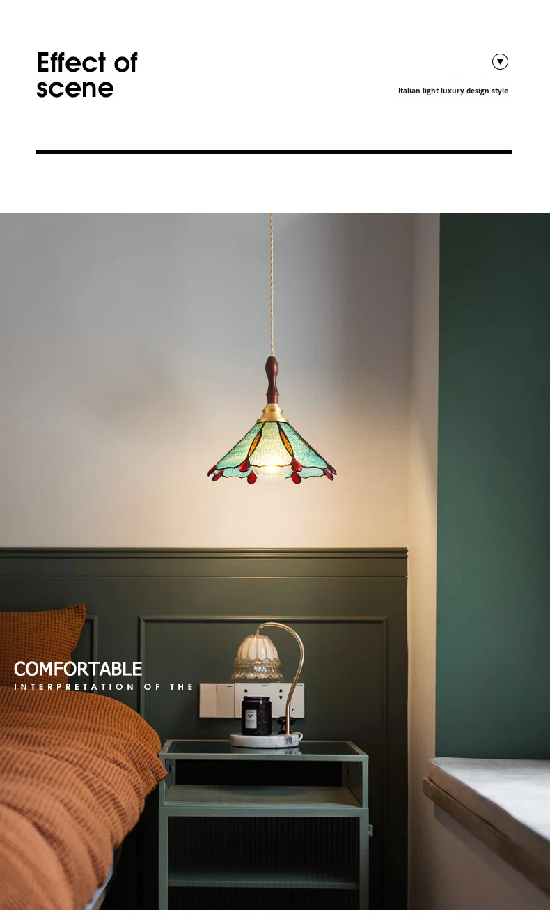 Copper colour and green 1Bulb