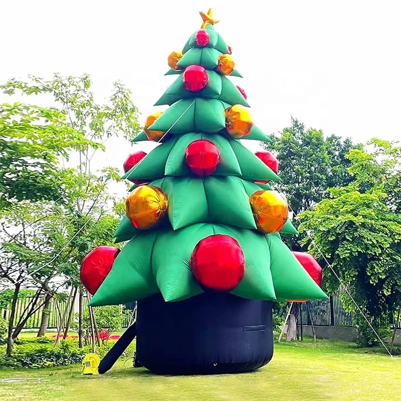 Riesiger aufblasbarer Weihnachts baum, Hinterhof dekoration im Freien führte beleuchteten großen aufblasbaren Weihnachts baum