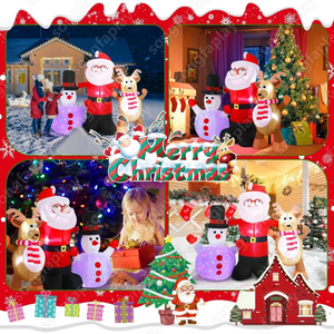 Đồ trang trí Giáng sinh bơm hơi ngoài trời có hình ông già Noel, người tuyết, cây thông dành cho trường học, trung tâm thương mại, sân vườn. - Product Image 6