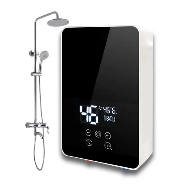 3.5-7KW CE CB OEM Slim Mini scaldabagno elettrico senza serbatoio Geyser casa cucina bagno doccia elettrica istantanea scaldabagno