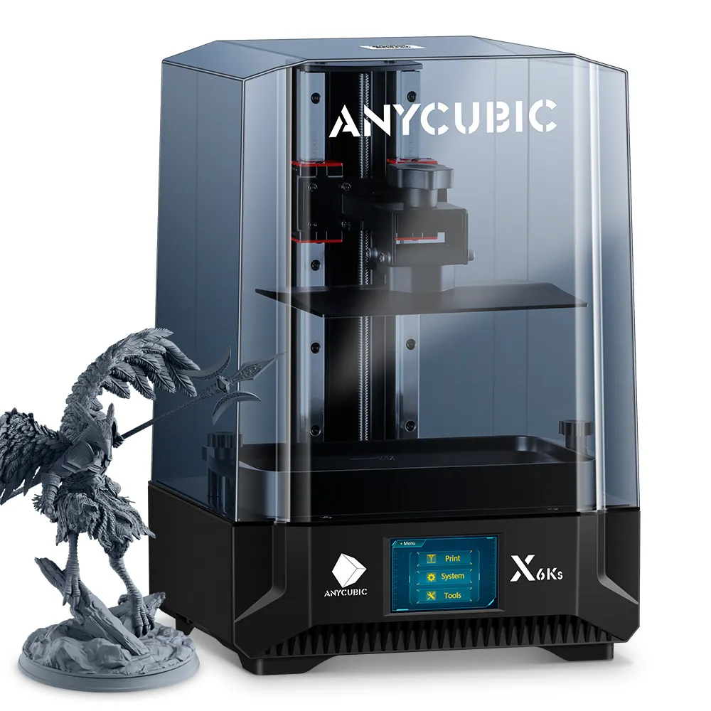 Vendita calda di ANYCUBIC Photon Mono X 6KS a buon mercato Uv 6k stampa veloce 9.1 ''grande schermo dentale resina di colata 3d stampante macchina