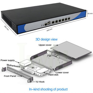 Red de nube cortar computadora 1037u dual core 6 lan 1u con montaje en rack de servidor - Product Image 6