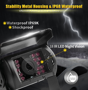 Backup Camera <strong>System</strong> Kit 7&quot; <strong>LCD</strong> <strong>Reversing</strong> Monitor+170 Wide Angle 18 IR Night Vision IP68 Waterproof Rear View Back up Camera - Product Image 3