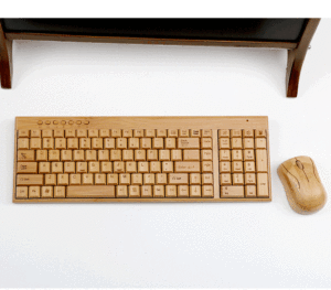 2025 nuevo teclado ergonómico de 2,4 Ghz Plug And Play teclado inalámbrico de Material de Bambú - Product Image 4