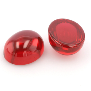 Sentetik kırmızı yakut fiyat kaba yakut taş oval cabochon taş - Product Image 2
