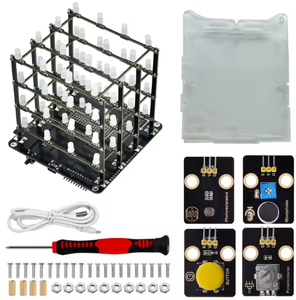 Keyestudio 4x4x4 RGB LED cubo Kit elettronico per Arduino Starter Kit di controllo vocale di supporto C ++/gratta e vinci programmazione