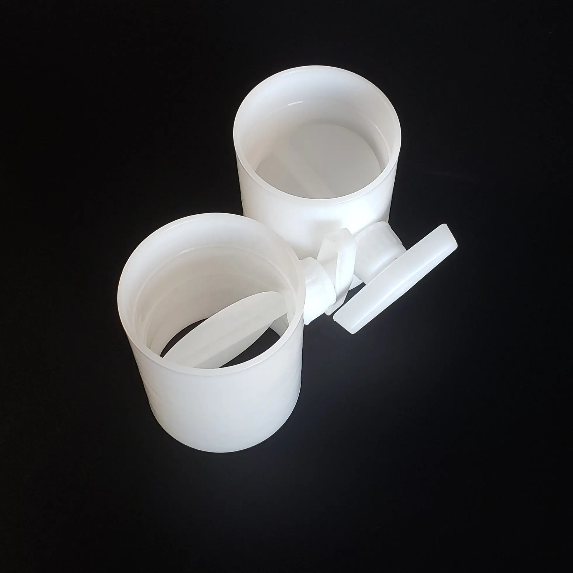 Peredam Udara Manual Plastik Bulat PP Putih, untuk Saluran Udara DN160MM 200MM 250MM 315MM Katup Pipa Saluran PVC