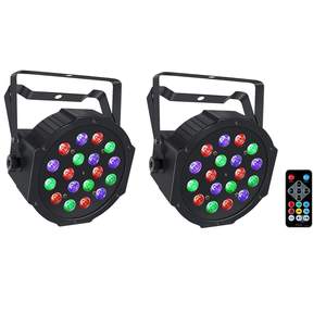 DMX512控制声音激活播放生日派对18LED RGB变色迪斯科灯舞台平停车灯 - Product Image 4