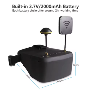 LS-800Dビデオゴーグル5.8G受信40CH画像伝送と5インチDVRレコードFPVリモコン - Product Image 2