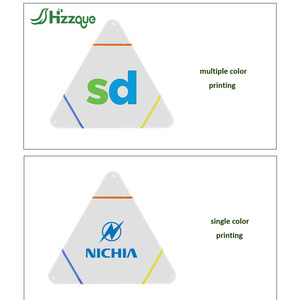 批发定制迷你荧光笔记号笔套装可爱三角荧光笔带斜笔尖学校使用Logo印记 - Product Image 3