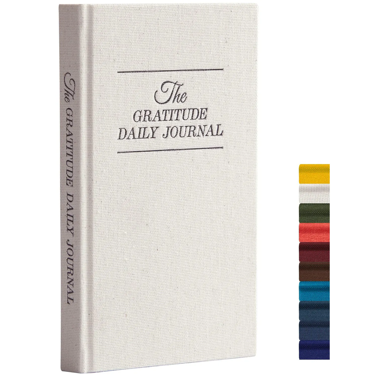 Bajo MOQ Impresión personalizada Tapa dura de lino A5 Cuaderno Retro The Gratitude Journal
