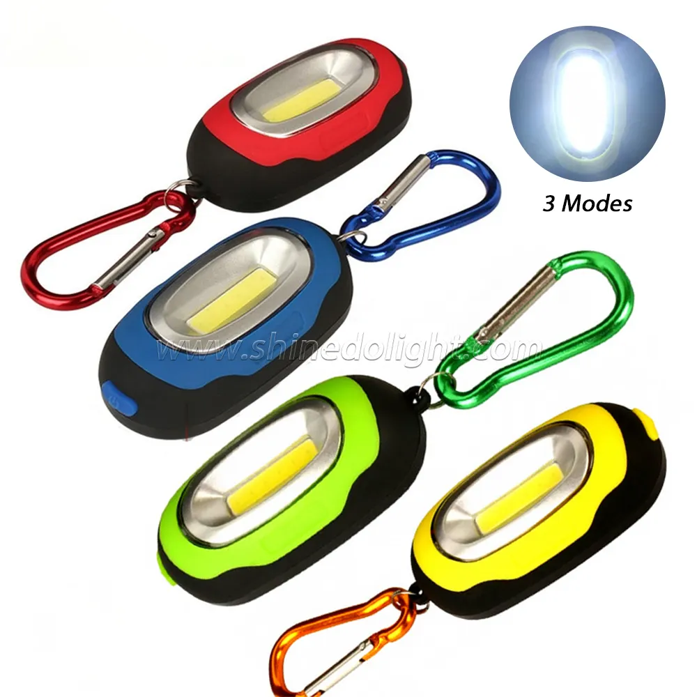 Sheido-minilinterna LED para acampar al aire libre, linterna de llavero con gancho, luz nocturna brillante impermeable