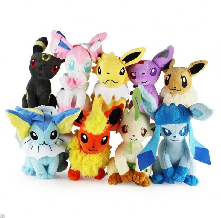 Ingrosso 8 pollici Eevee collezione di animali di pezza giocattolo di peluche di peluche animale