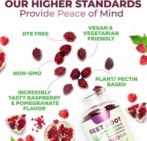 OEM ODM Nhãn Hiệu Riêng Khỏe Mạnh Củ Cải Gốc Vegan Gelatin Miễn Phí Gluten-Miễn Phí Canxi Sắt Kẽm Selenium Dành Cho Người Lớn Vitamin Gummies - Product Image 6