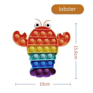 High Quality Rainbow Silicone Squeeze <strong>Toy</strong> Fun Push Bubble Pop It Fidget <strong>Toy</strong> for Kids Age 5-7 Years Unisex Squishy - Product Image 2
