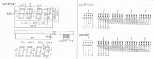 Große 4-stellige 7-Segment-LED-blaue 1,2-Zoll-7-Segment-Anzeige für die Uhr - Product Image 4