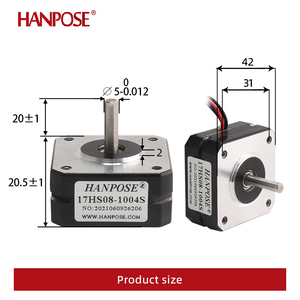 Hanpose <strong>Mini</strong> <strong>Stepper</strong> <strong>Motor</strong> 12v 20mm 1.0A 16N.cm 42 Short 4-Lead 17HS08-1004S for CNC Extruder 3D Printer Nema17 <strong>Stepper</strong> <strong>Motor</strong>