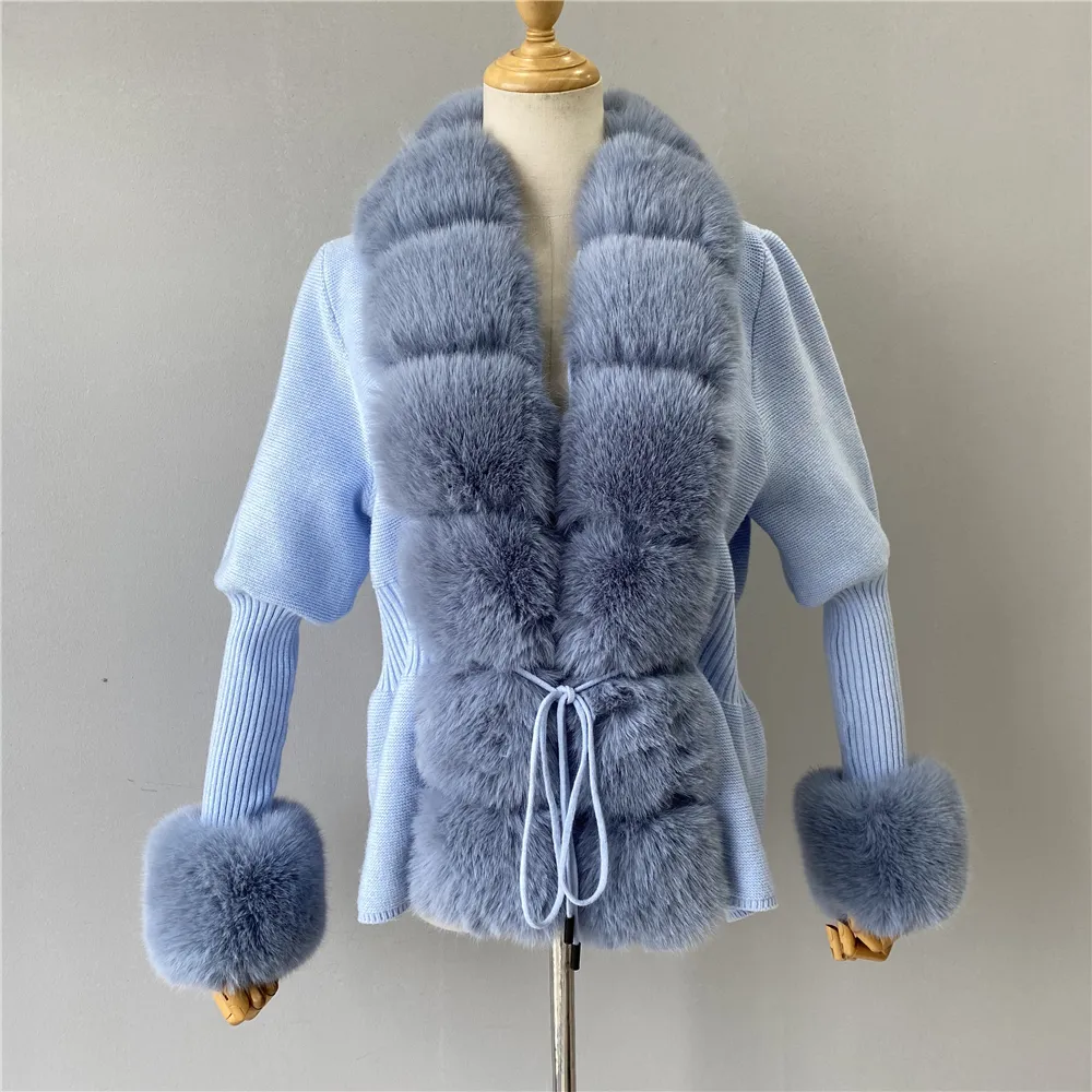 Frühling Herbst Warmer Pelz pullover Schlanker Stil Neue Mode Frauen Damen Luxus Flauschiger Kunst pelz Kurzer Cardigan Sweater Coat