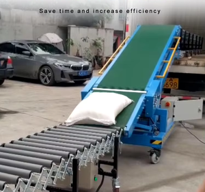 Industria logística Contenedor móvil automatizado Camión Correa Descarga Transportador de rodillos flexibles Transportador de correa telescópica - Product Image 6