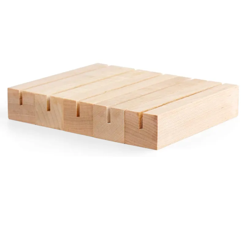 Natural Wood Menu Holders Table Number Display Stands Place Card Holders for Restaurant Cafe